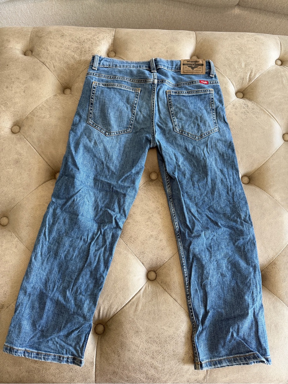 Wrangler boys Blue Denim Jeans Classic straight size 10 husky